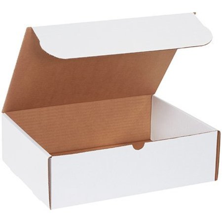 BOX PACKAGING Corrugated Literature Mailers, 13"L x 10"W x 4"H, White M13104